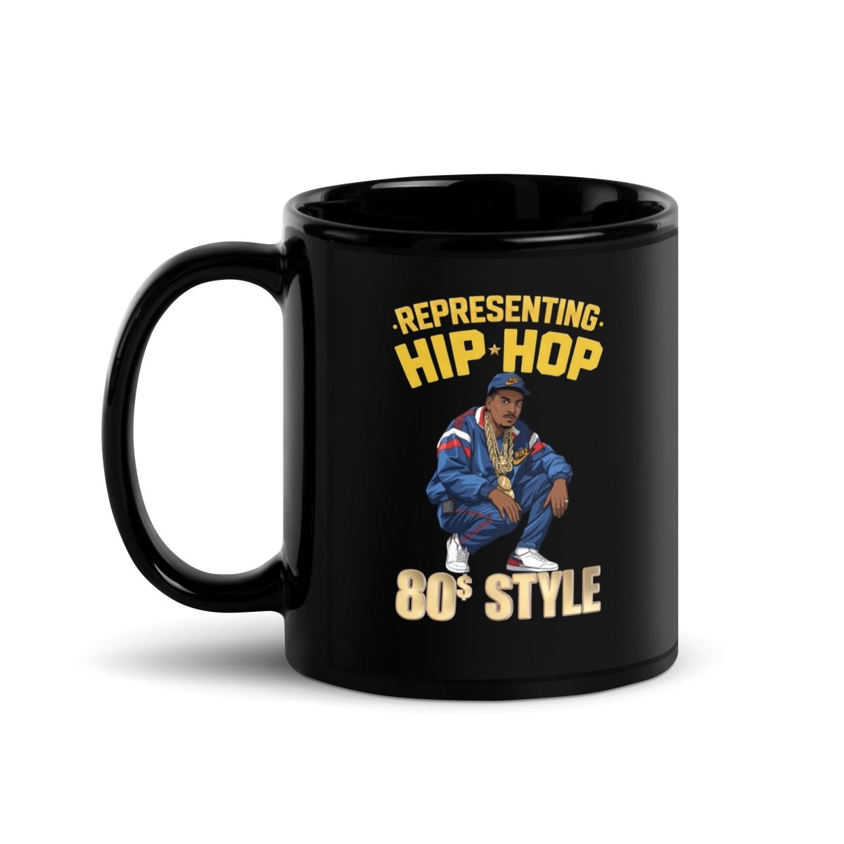 Representing Hip Hop Black Glossy Mug - Chinchilla Choons